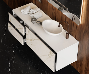 PEARL - Countertop oval Solid Surface washbasin by MOMA Design - view 3